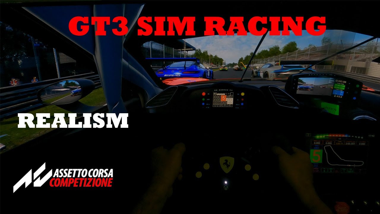 GT3 Sim Racing Highlights in ACC! Triple Monitors POV Realistic Sim Race Assetto Corsa Competizione!