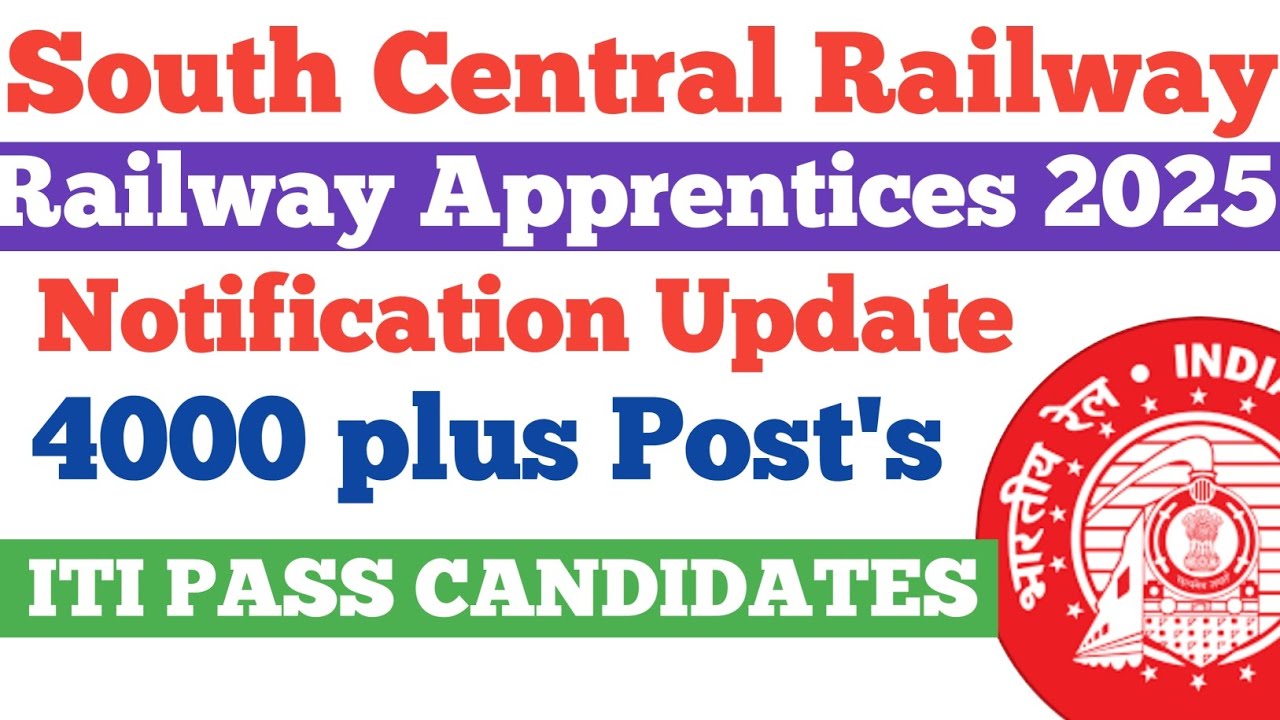 Railway Apprentices 2025 || South Central Railway | Notification Update RRC SCR APPRENTICE