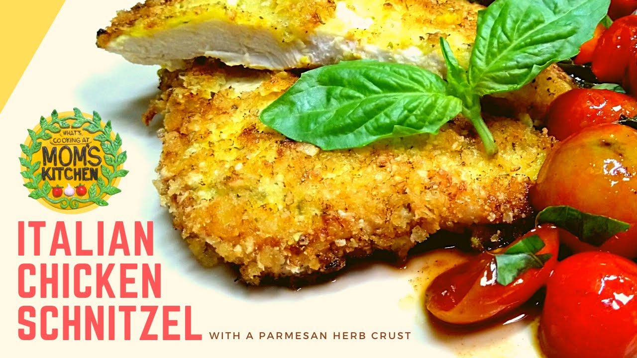 ITALIAN CHICKEN SCHNITZEL | With Parmesan Herb Crust | Awesome!
