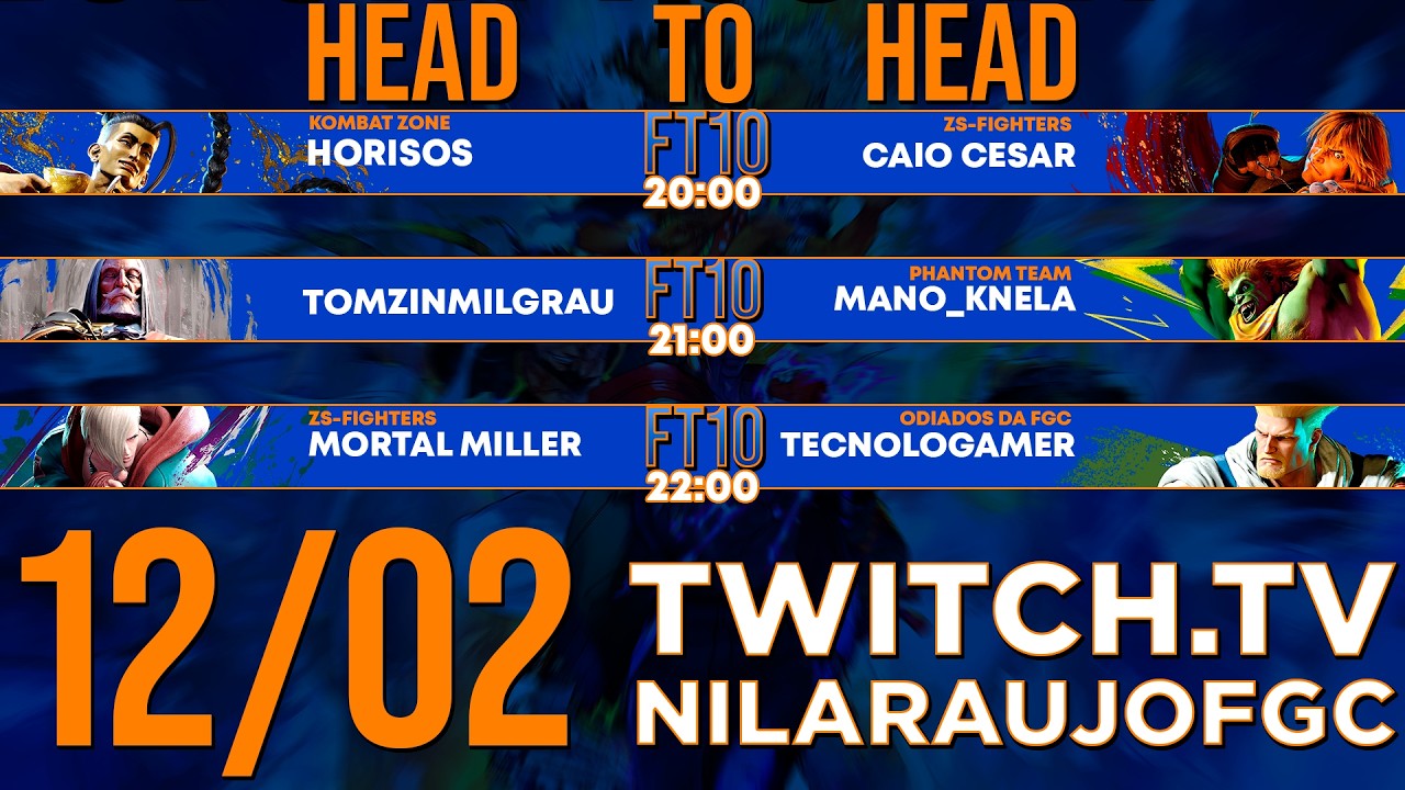 🔴AO VIVO🔴 HEAD TO HEAD 1° #fgc #streetfighter #sf6 #ft10 #esports #competitivo #narração #luta