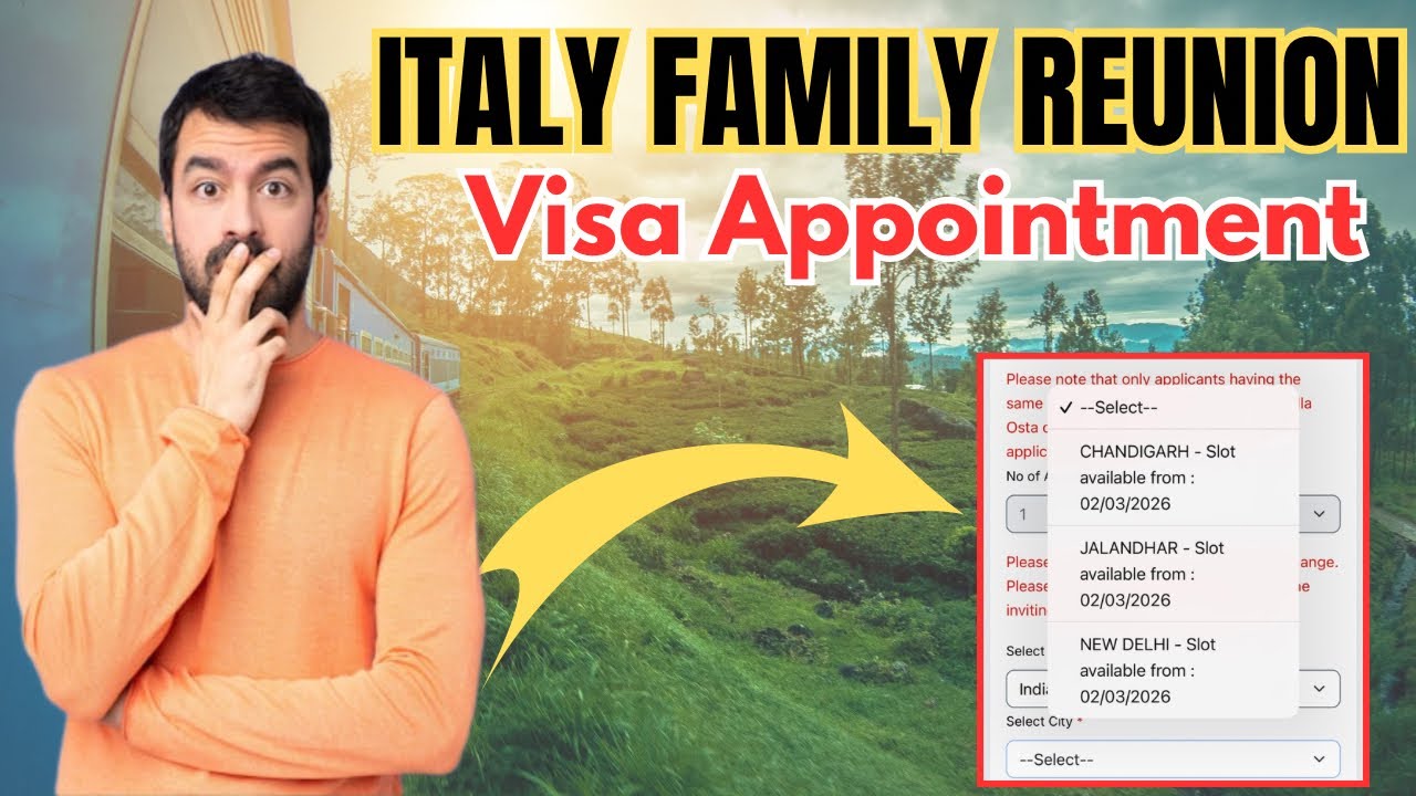 Italy Nulla Osta Appointment | Italy Family Reunion Visa Appointment | Italy Appointment Update 2025
