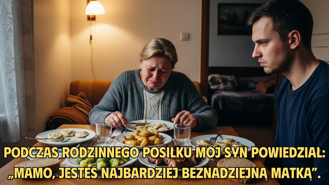 Podczas rodzinnego posiłku mój syn powiedział: „Mamo, jesteś najbardziej beznadziejną matką”.