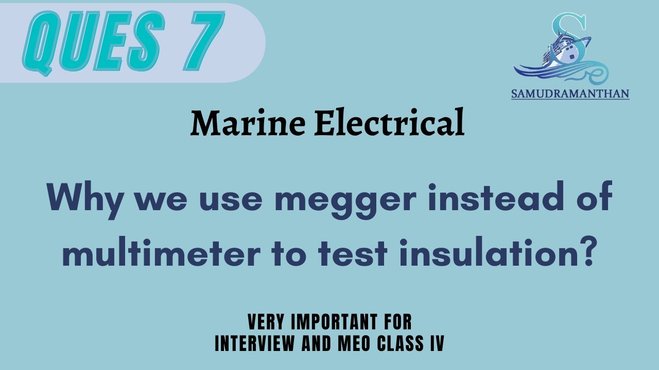 Почему мы используем #megger вместо #multimeter для #тестирования #изоляции #marine_engineering @...