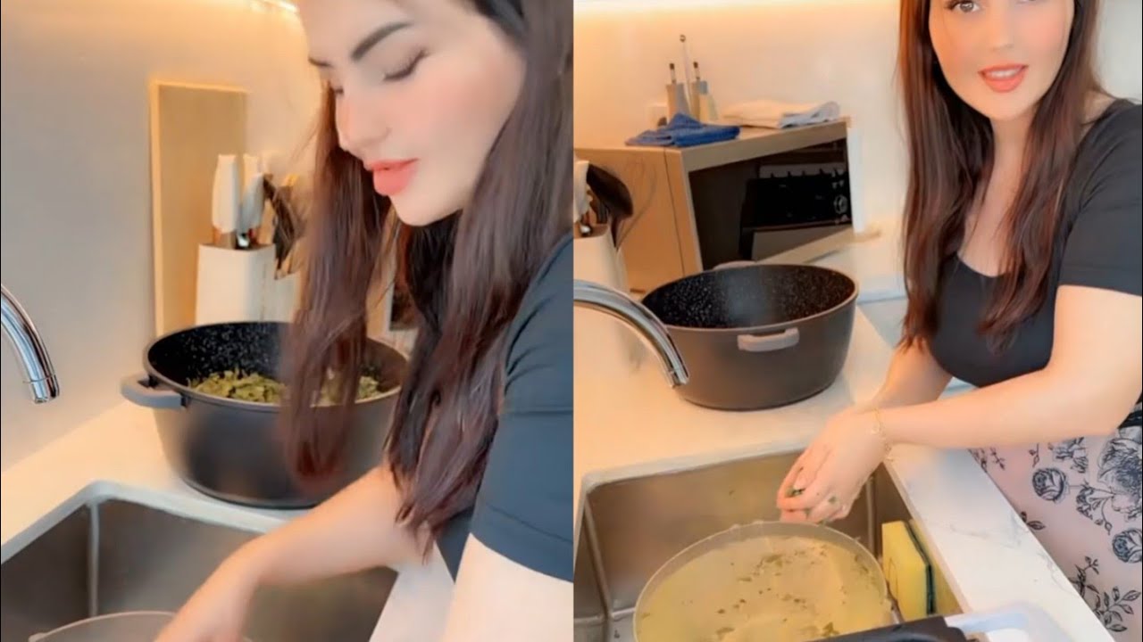  نور وعصام🔥 نور عم تحضر ملوخيا ورز😋😋
