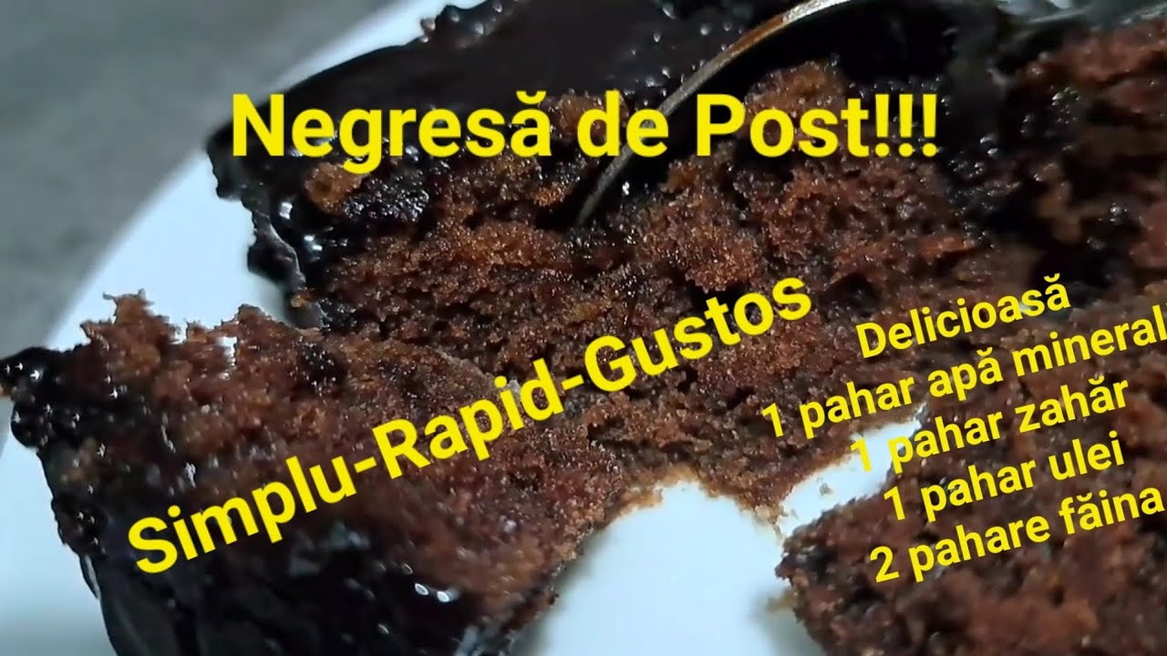 #REȚETĂ* Negresă de Post#Simplu-Rapid-Gustos