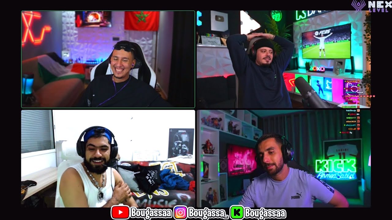 Live Bougassaa + Toto + Ahmed Sabiri + Danas الموت ديال الضحك 🤣😂