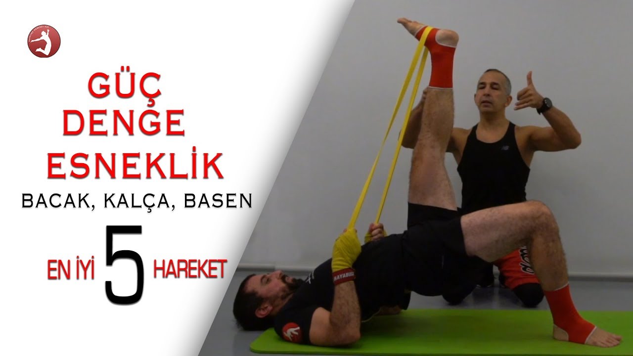Evde Spor Yap / Esneklik, Denge, Güç, Kontrol/ Bacak, Kalça, Basen İçin En İyi 5 Hareket