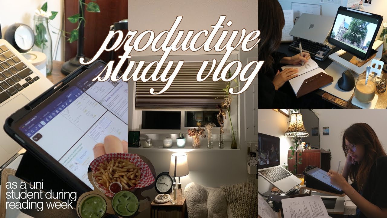 study vlog ⟡ productive week, study with me, fall break, & café day w/ friends  ✍🏼🍵