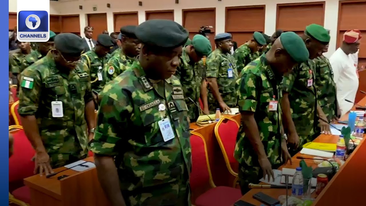 Service Chiefs Observe One Minute Silence For Slain Soldiers
