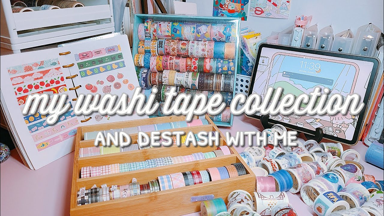 My Washi Tape Collection | How to Organize Washi Tapes | Destash with Me | Stationery Organization