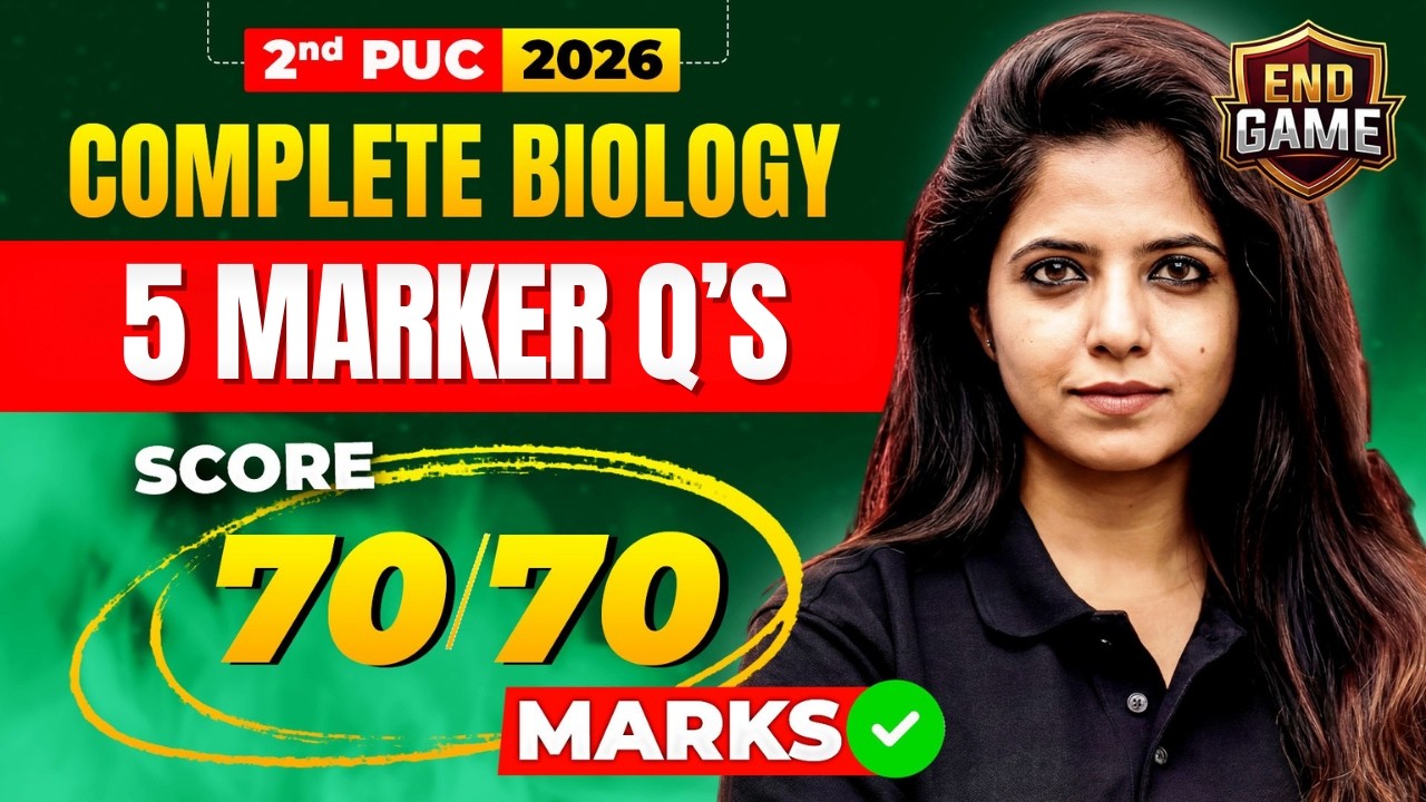 2nd PUC Biology 5 Marker Questions | 2nd PUC Biology Final Revision | 2nd PUC 2026 🔥