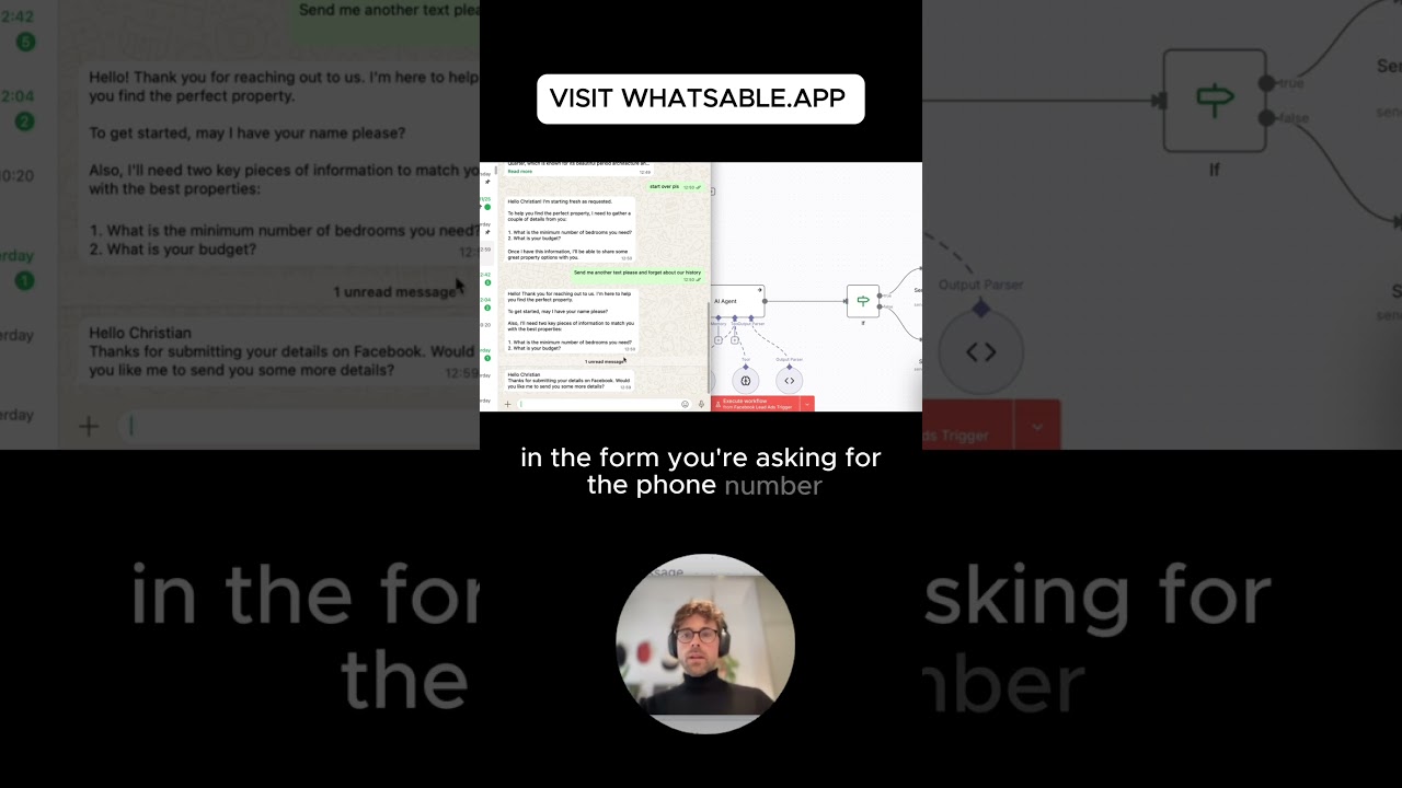 Автоматизация мета-форм для сбора лидов в WhatsApp — создание ИИ-агента для квалификации лидов (р...
