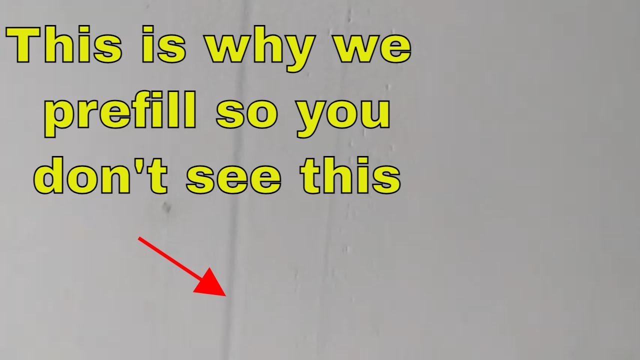 The prefilling of drywall and why we do it