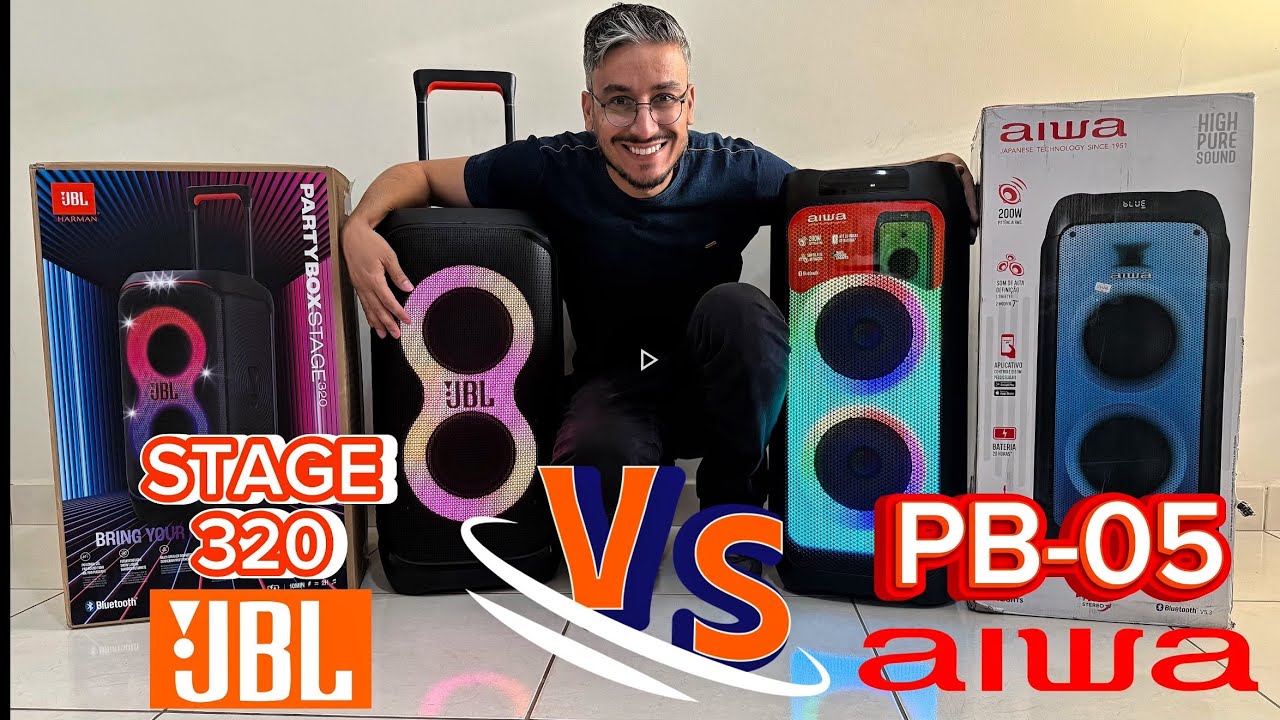 JBL PARTYBOX STAGE 320 VS AIWA PARTYBOX PB-05: QUAL É A MELHOR PARTYBOX?