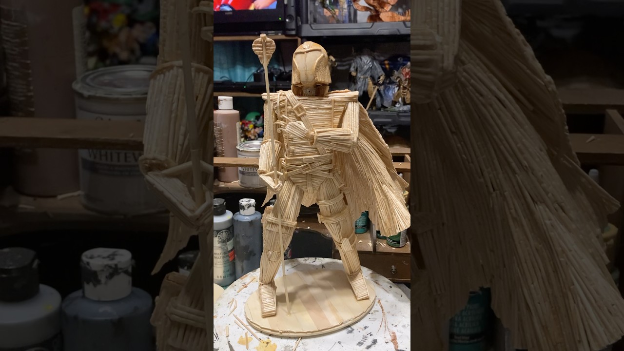 Toothpick Cobra commander sculpture before paint.