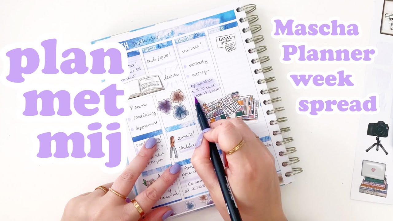 Mascha Planner PLAN MET MIJ! 💜 Decotime stickers en Tombow brush pen | najaar 2022