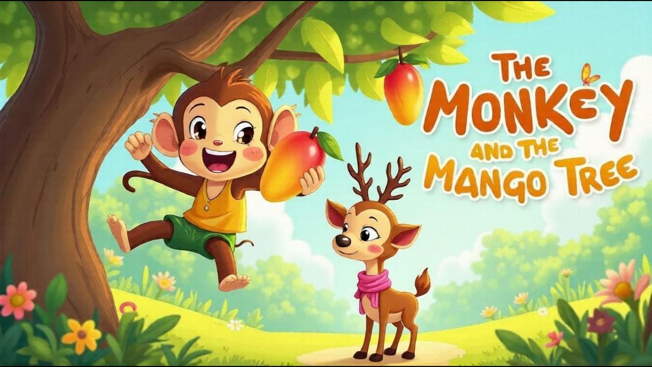 The Monkey and the Mango Tree 🐒🥭 | Animated Moral Story for Kids | Who Gets the Mangoes?