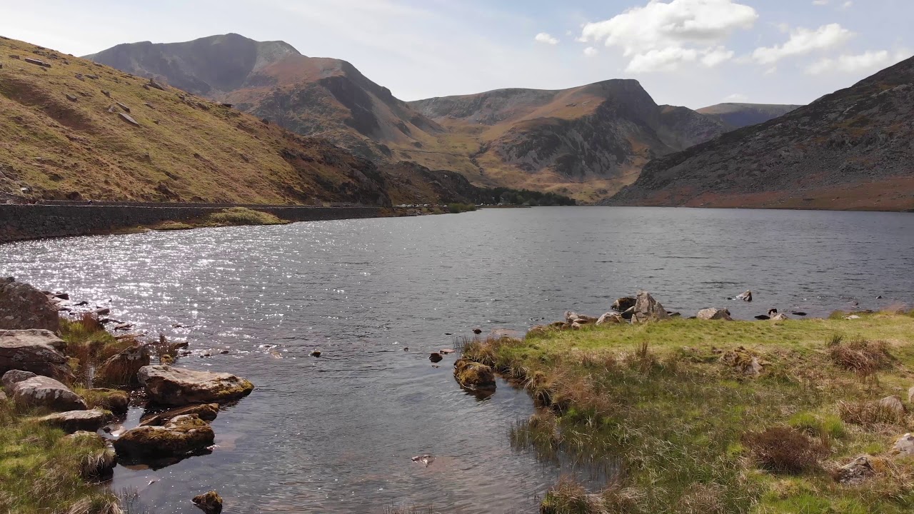 Llyn Ogwen 4k drone , Wales , UK