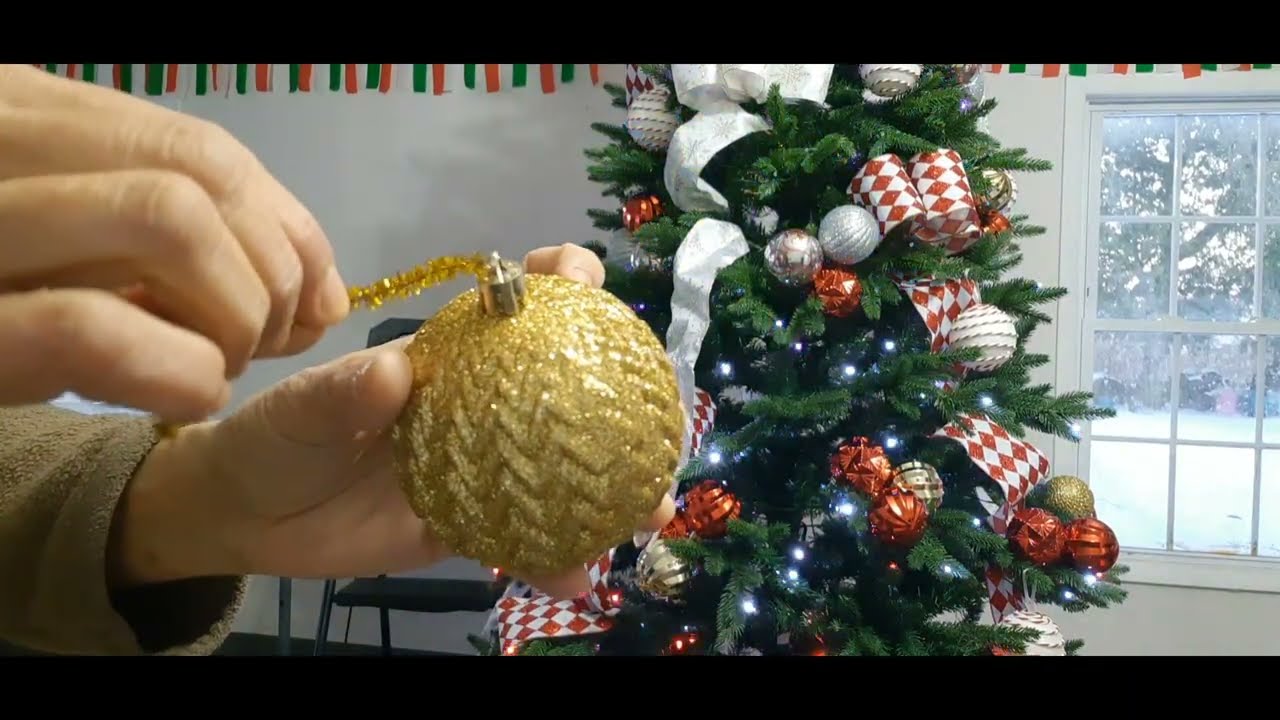 Christmas Tree Decorating ✨ | Ribbon, Red, Gold & Silver Ornaments