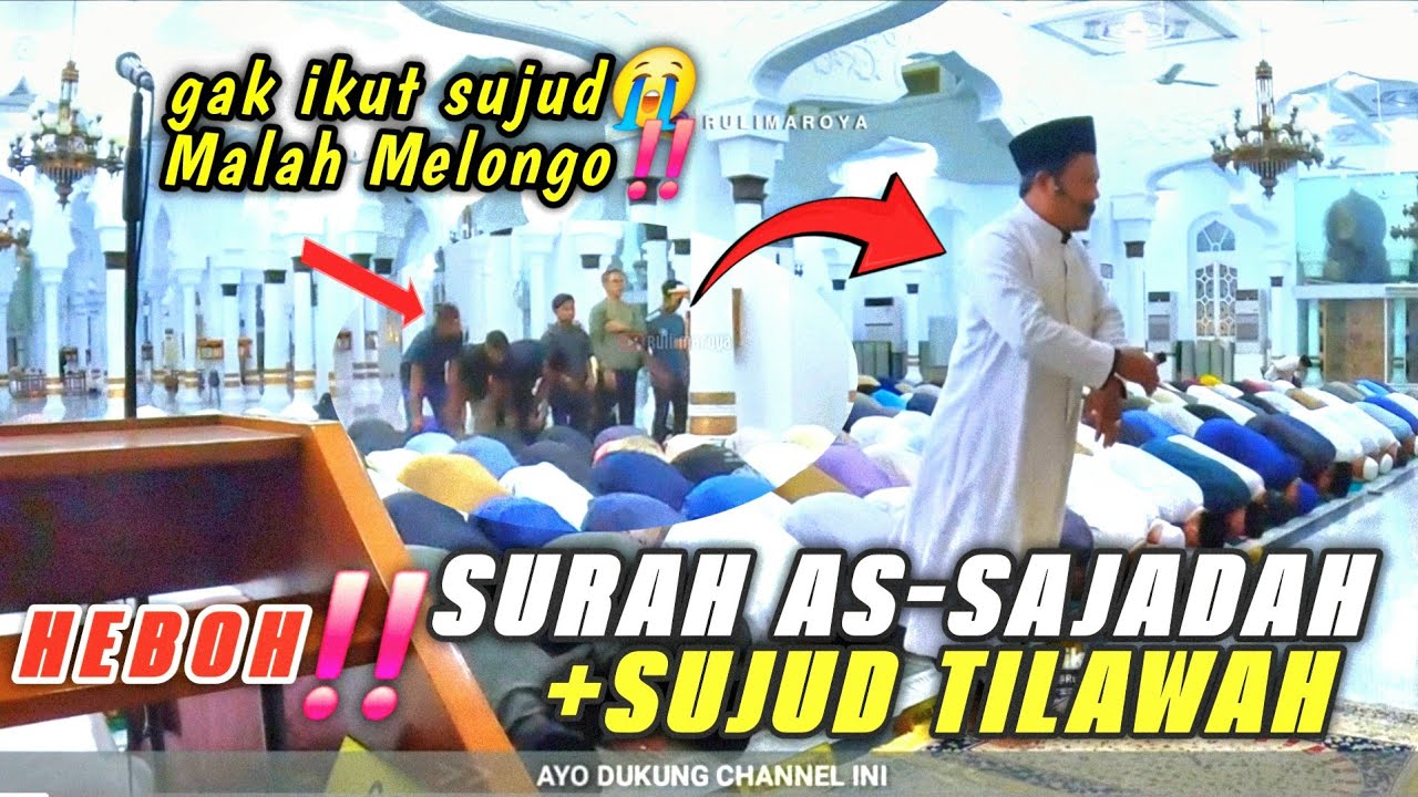 HEBOH‼️ Jamaah jd Melongo😭 Tiba-Tiba Semua Sujud😱😭 Sholat Subuh Berjamaah Surah Sajadah