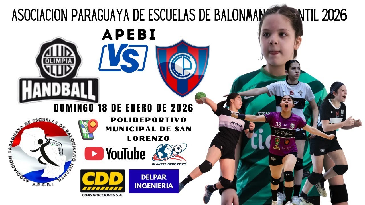 Balonmano | OLIMPIA VS CERRO PORTEÑO | Infantil Sub 12 | APEBI
