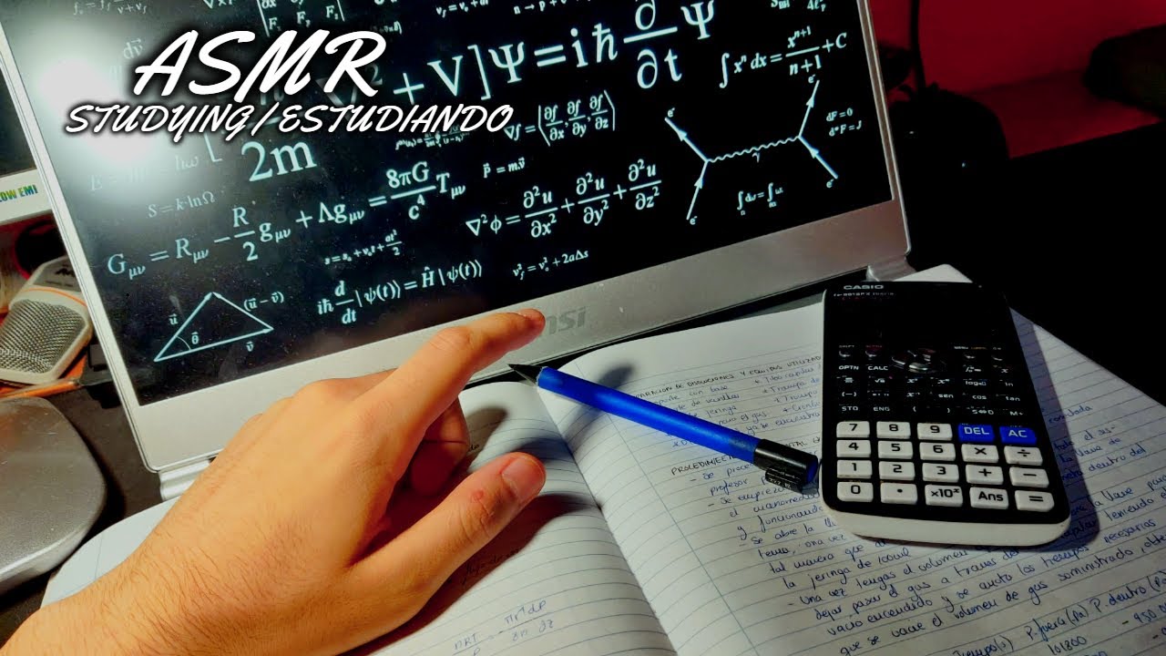 Estudiando ASMR Física (Susurros inaudibles, tapping, sonidos papel, teclado, ASMR Visual)