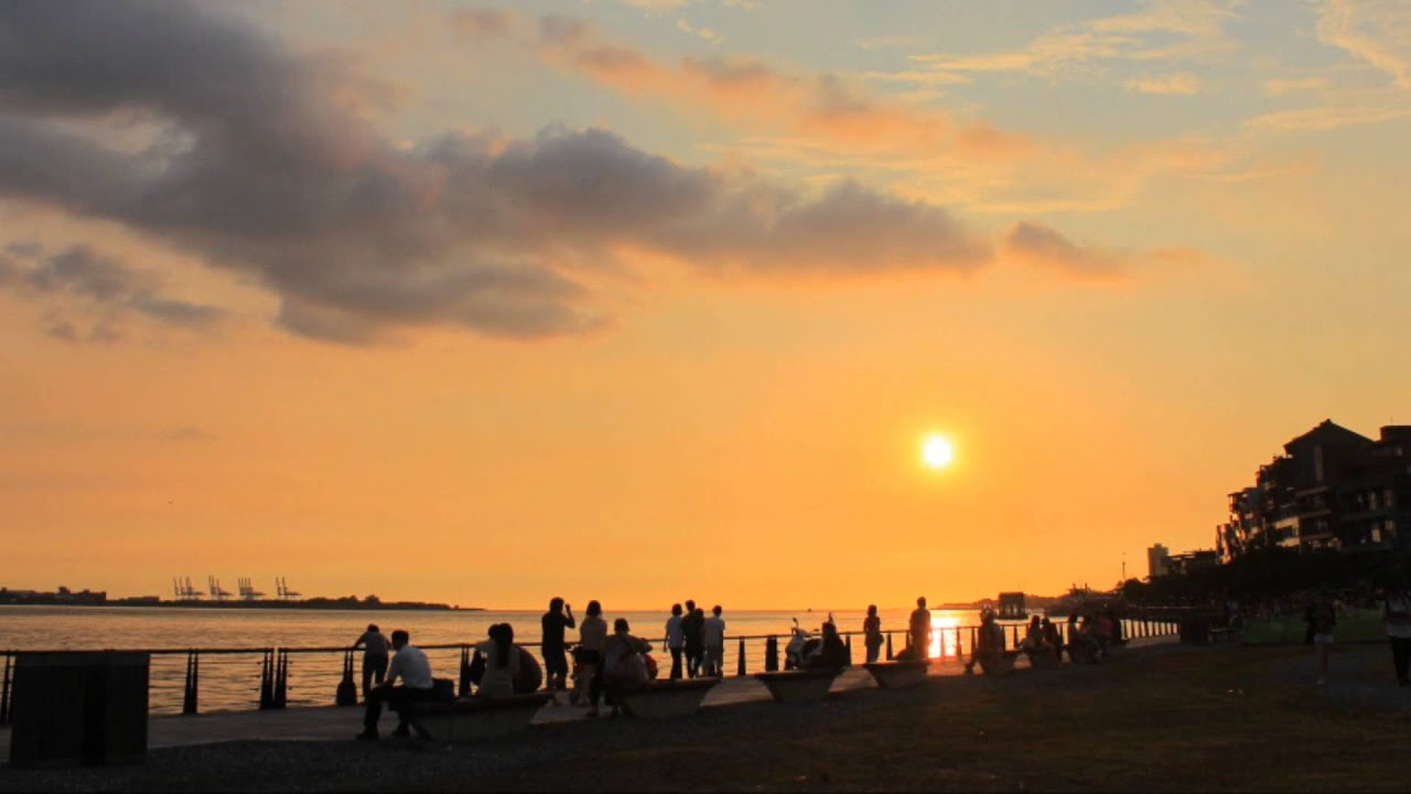 淡水  日落、夕陽餘暉
