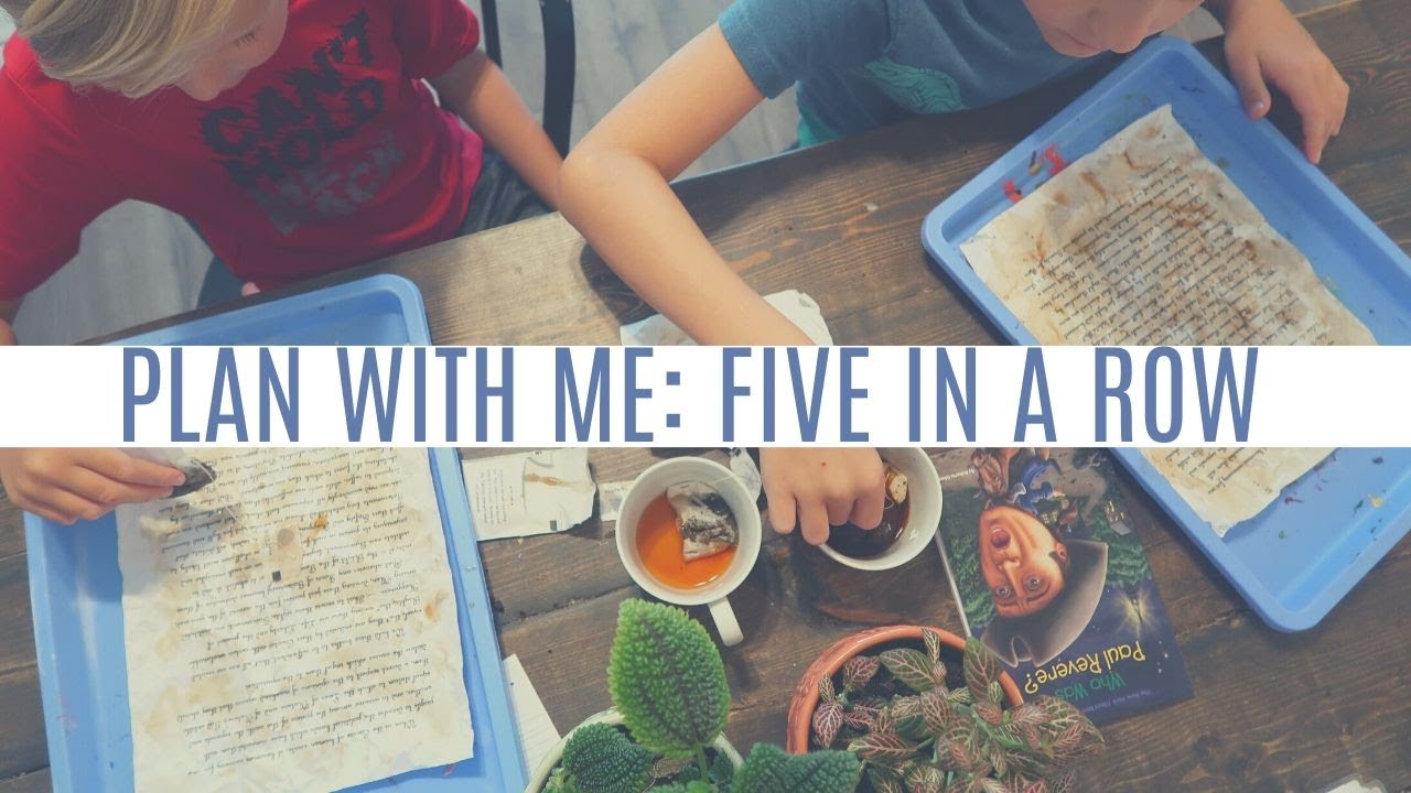 PLAN WITH ME || FIVE IN A ROW || ELEMENTARY HOMESCHOOL PLANNING