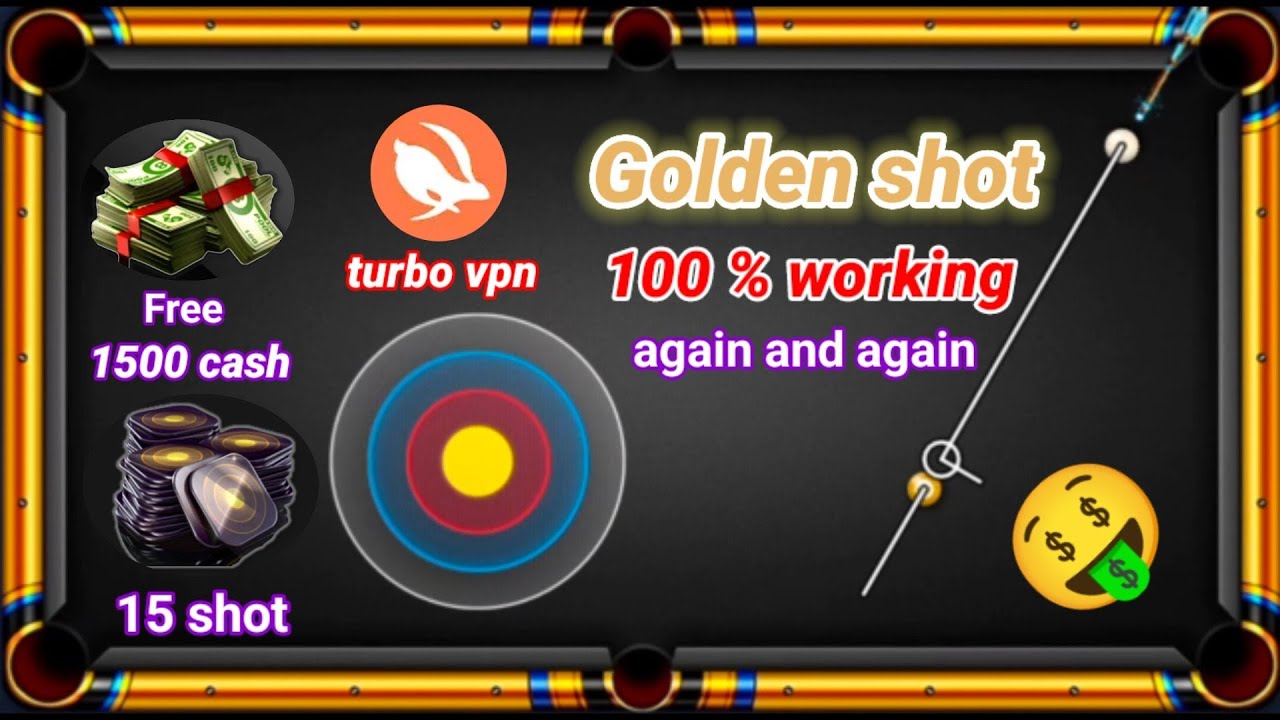 8 ball pool golden lucky shots Turbo vpn 100 % working again and again 2022 😘
