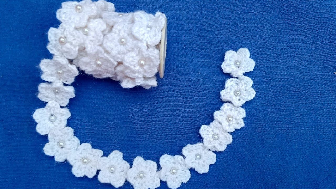 How to make Crochet flowers Lace in very easy methhod