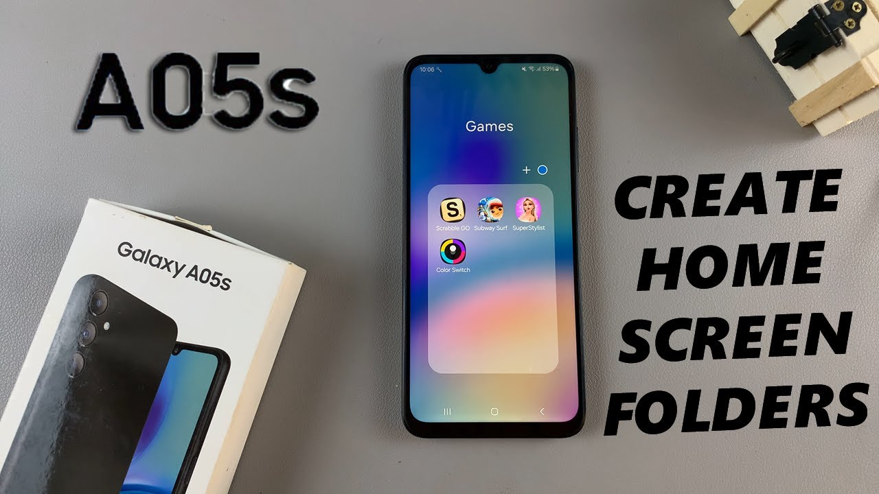 How To Create Folders On Home Screen Of Samsung Galaxy A05s