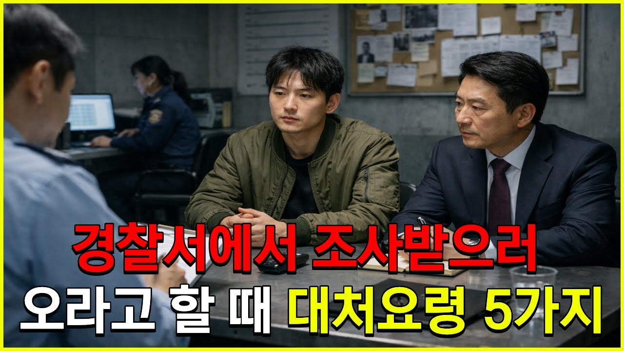 경찰서에서 조사받으러 오라고 할 때 대처요령 5가지