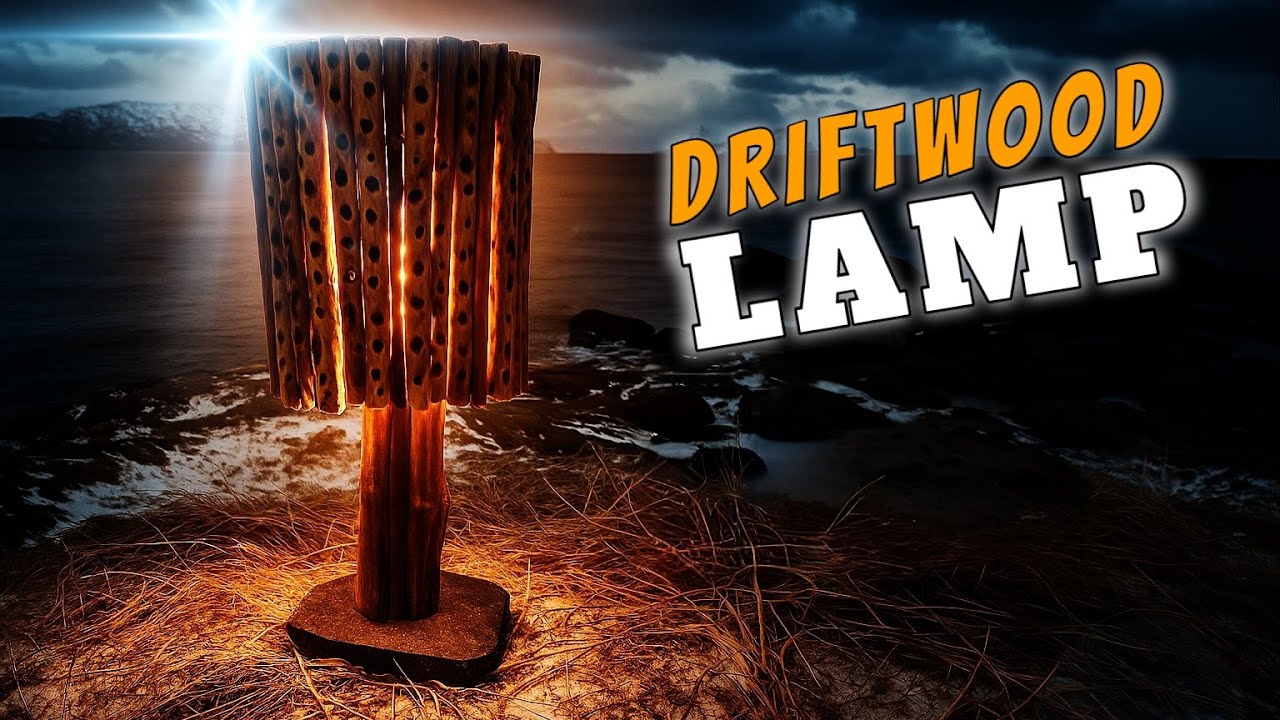Making a desk lamp out of driftwood