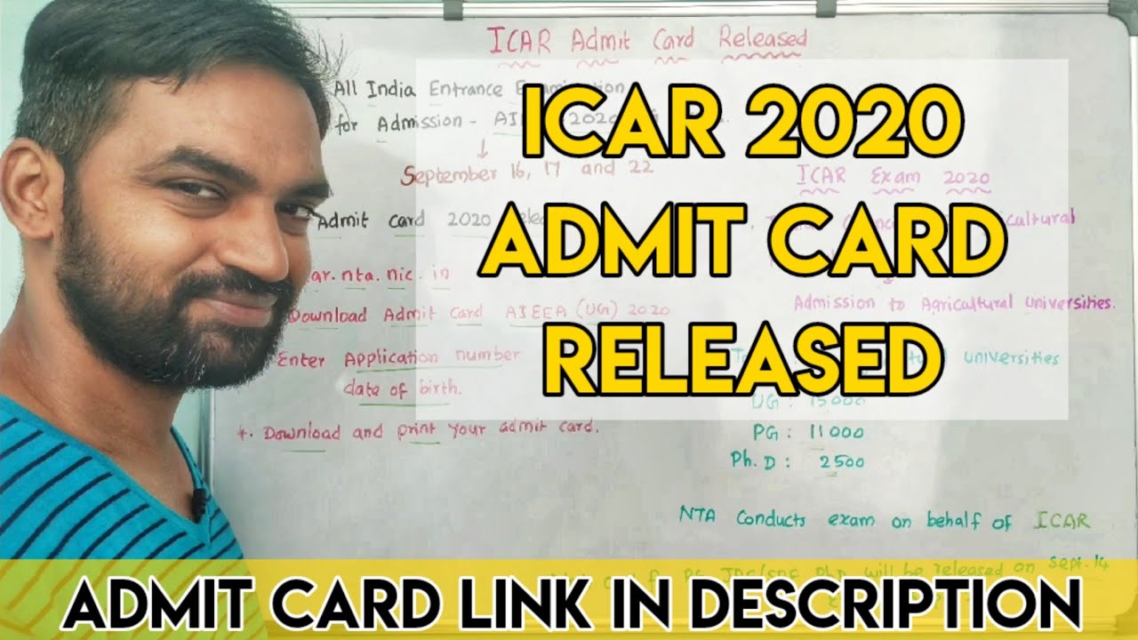 ICAR Admit card 2020 released | How to download it | ICAR 2020 Latest | Senthilnathan