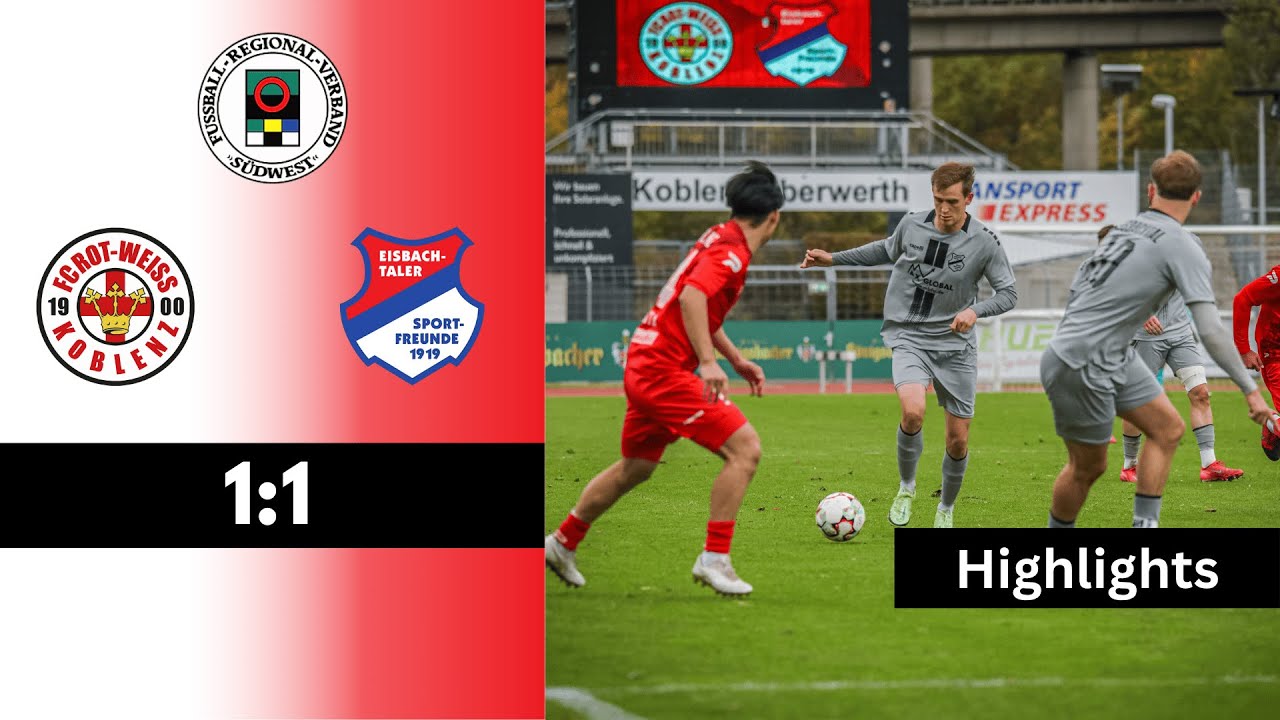 Highlights | Rot-Weiß Koblenz vs. Spfr. Eisbachtal 1:1 | 14. Spieltag Oberliga RLP/Saar