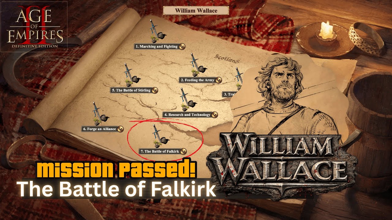 Age of Empires II DE | William Wallace Campaign - Mission 7: The Battle of Falkirk | Wololo Gameplay