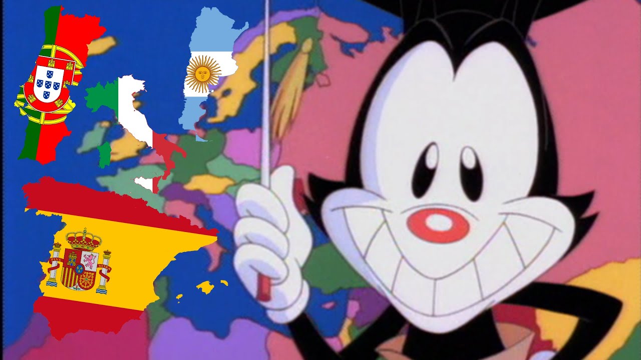 El Mundo de Yakko pero con mapas de cada país