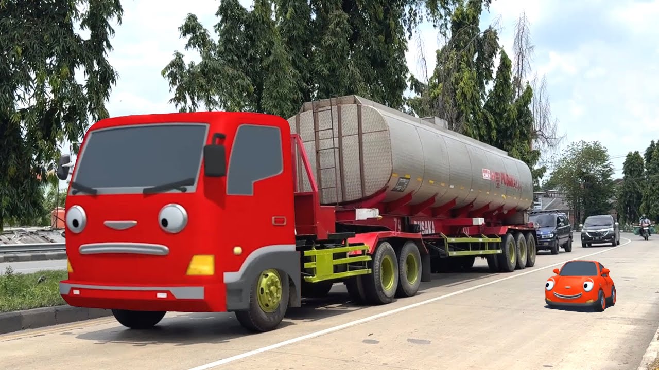 Disini Markas Truk Tangki, Truk Kontainer, Bus Telolet Basuri Mirip Frank Sahabatnya Tayo