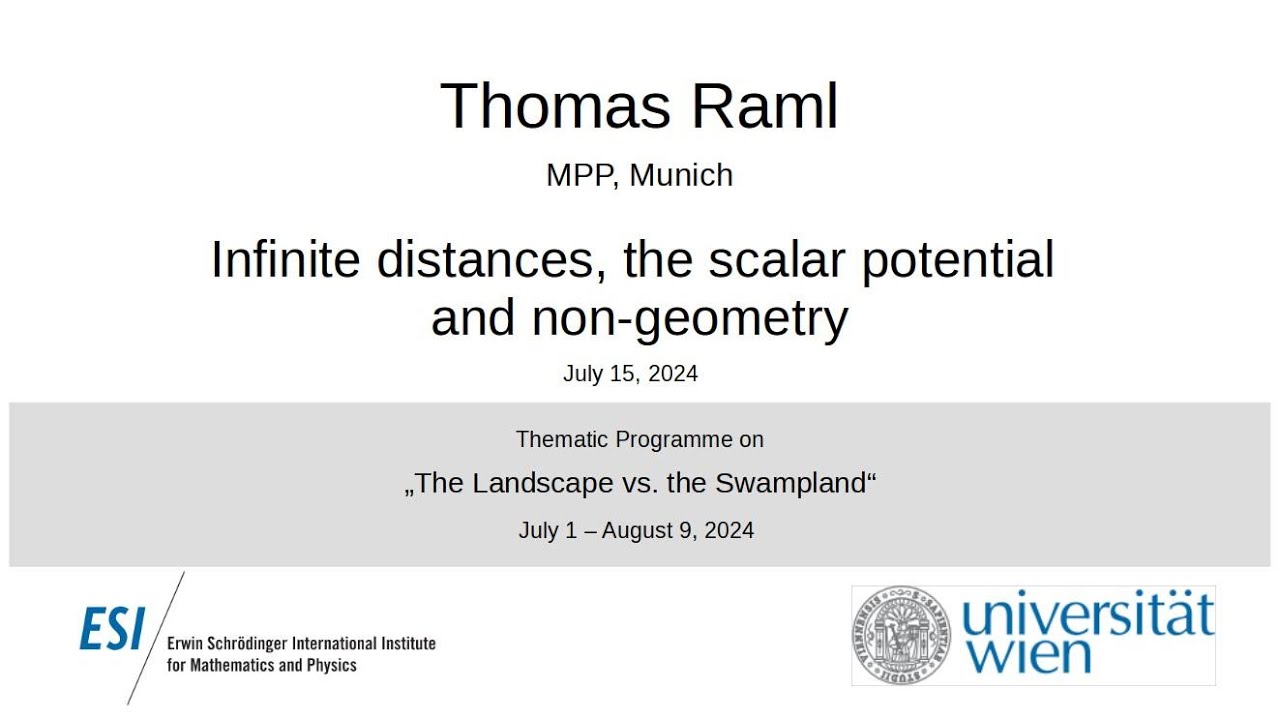 Thomas Raml - Infinite distances, the scalar potential and non-geometry