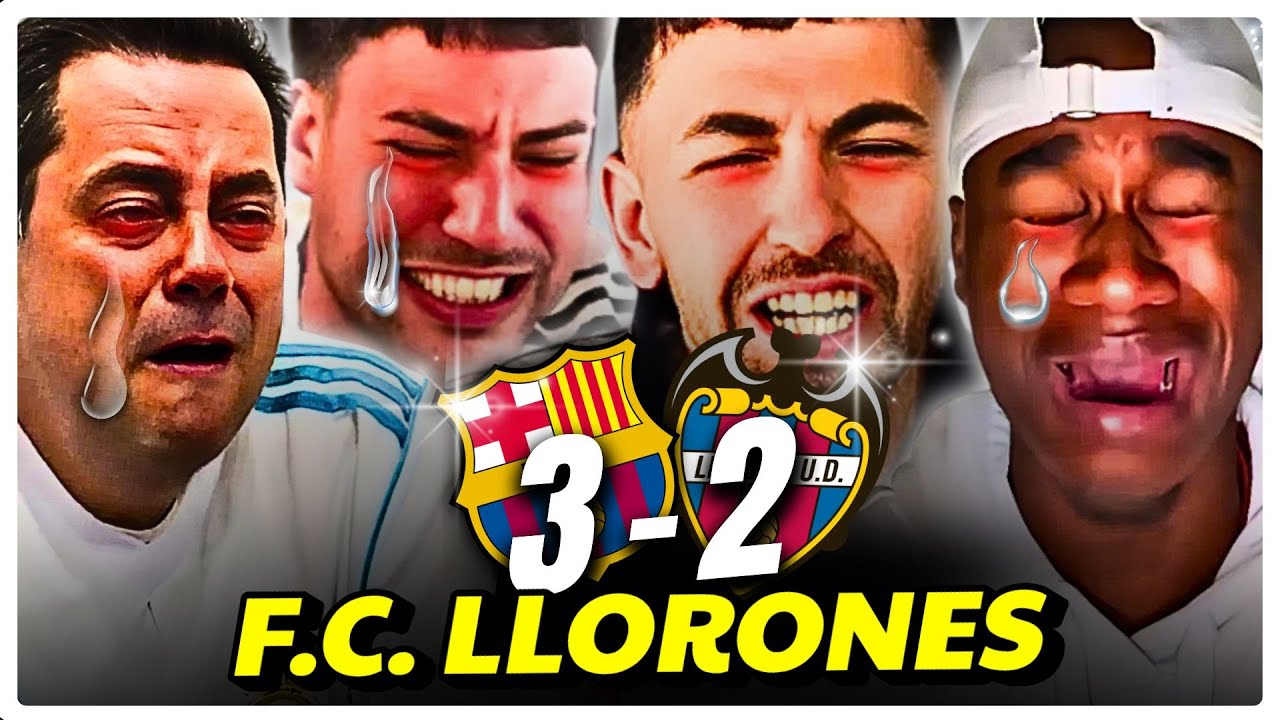 🔥MEJORES REACCIONES DE LLOROS MADRIDISTAS del partido BARCELONA 3 - 2 LEVANTE (REMONTADA ÉPICA 💙❤️)