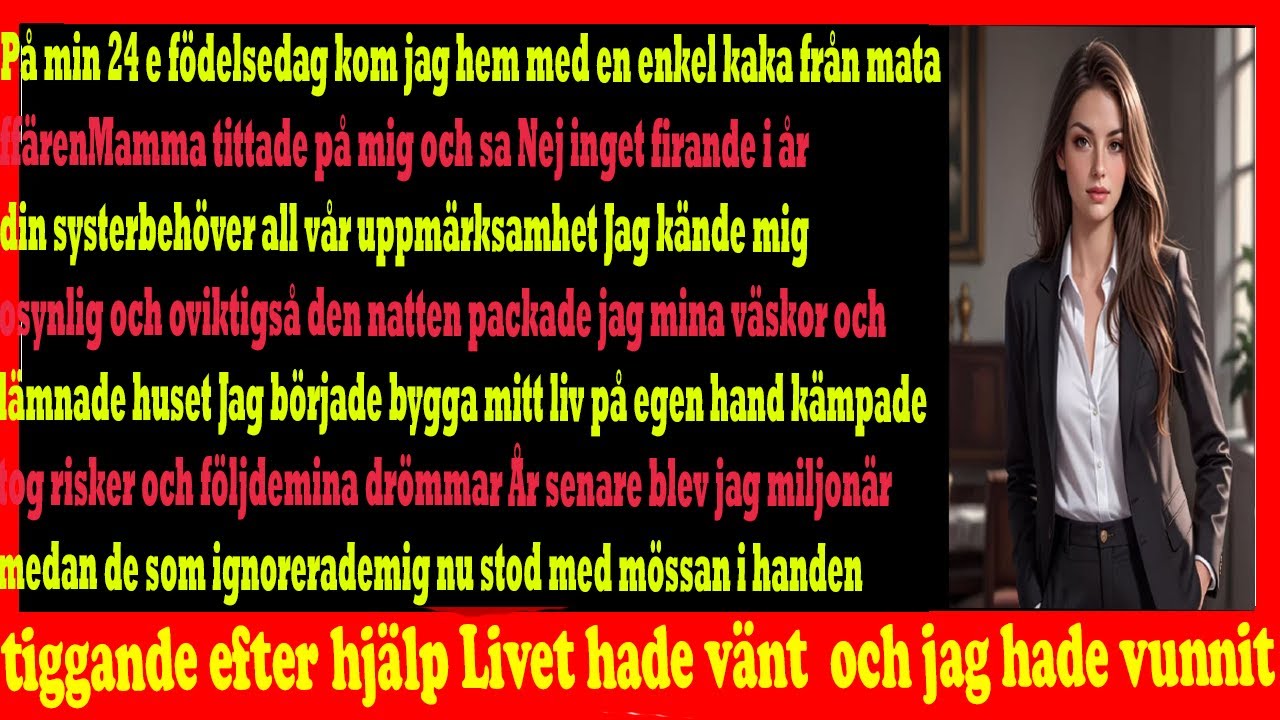 Jag kom hem på min 24 årsdag med en tårta från mataffären  mamma sa Ingen fest i år