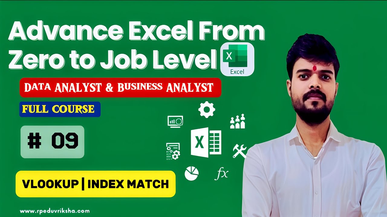 Lec:-9 Excel VLOOKUP, MATCH & INDEX | Lookup Formulas Complete Tutorial in Hindi 