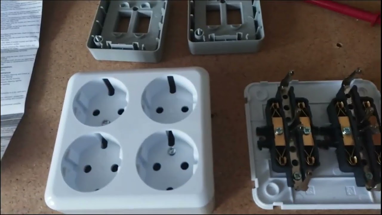 Steckdose Aufputz 4-Fach - Installation - Vorbereitung