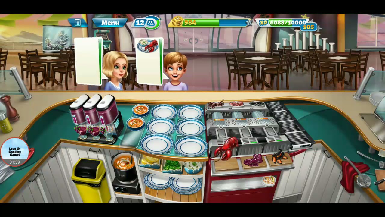 Challenge level 10 / seafood Bistro / cooking fever / Love Of Cooking Games