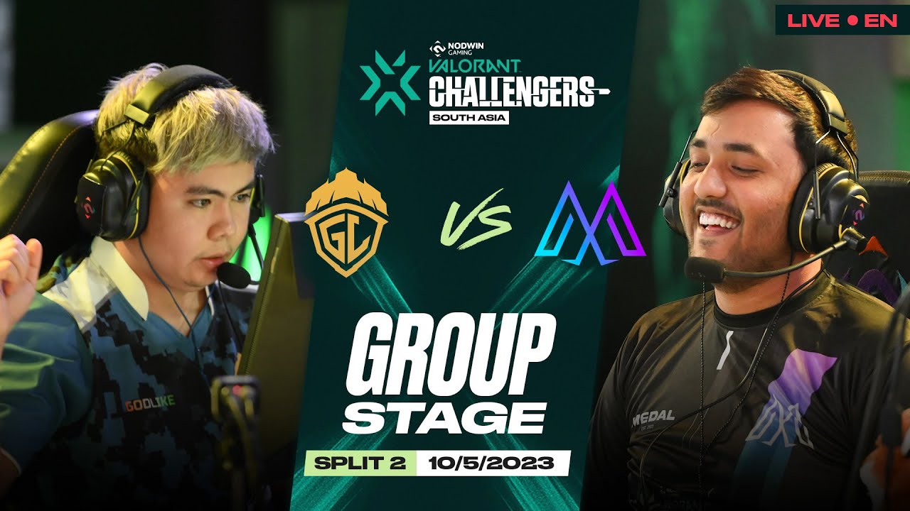 Team Godlike vs Medal Esports  [EN] Split 2 | NODWIN Valorant Challengers South Asia