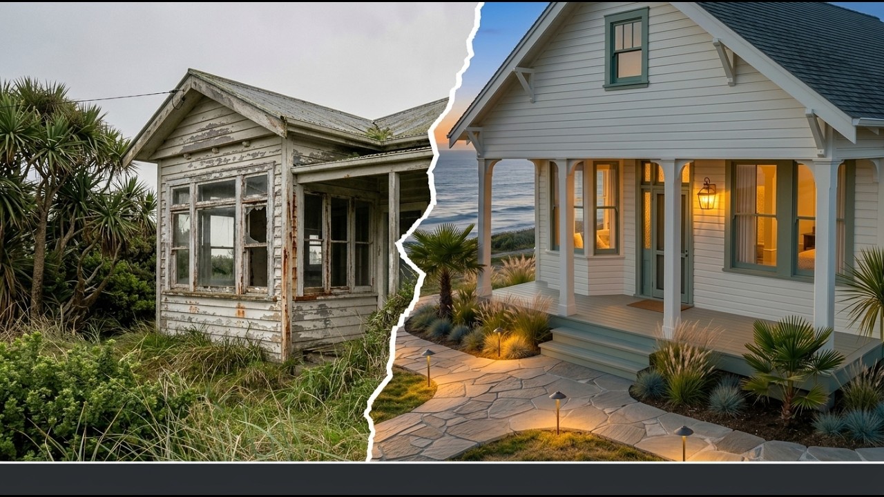 Abandoned Coastal Bungalow Transformed into Luxury Paradise | 4K Full #restoration #virall