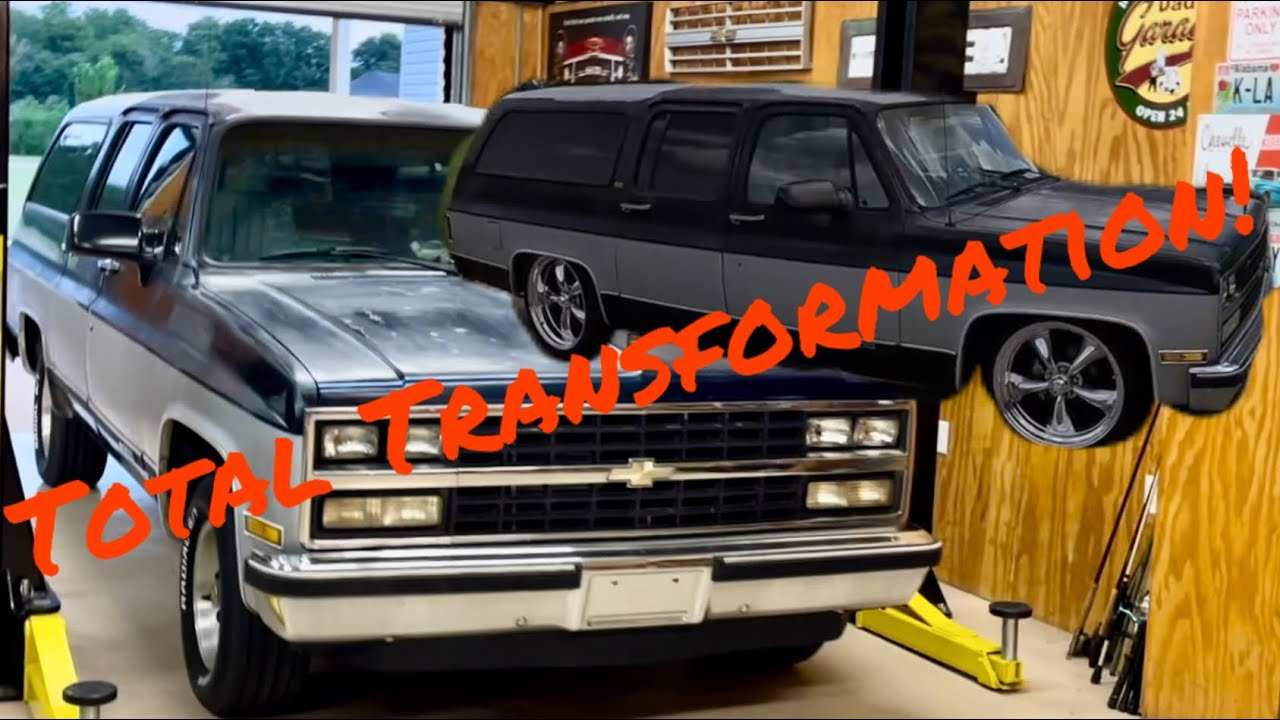 Total Transformation! Lowering our Squarebody Suburban.