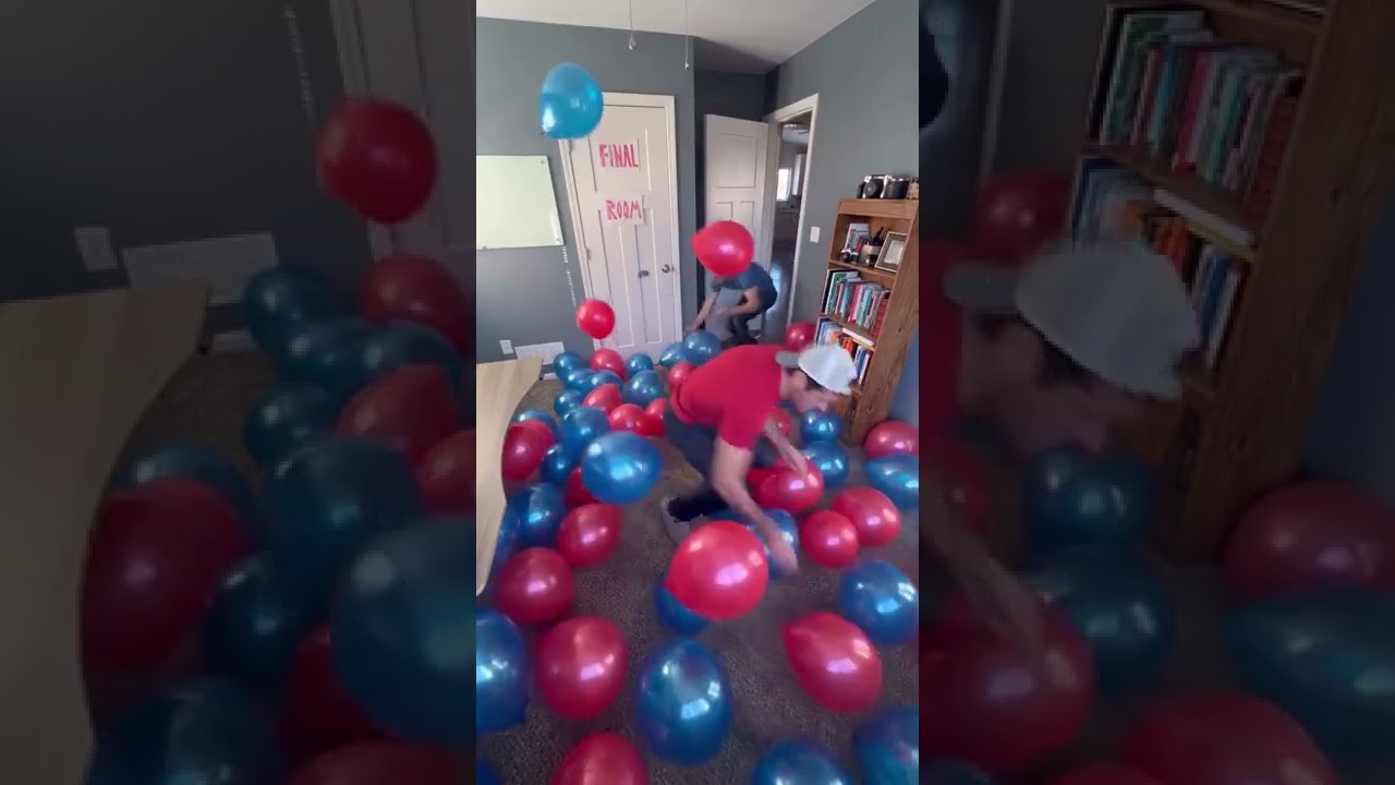 BALLOON POPPING RACE 😂