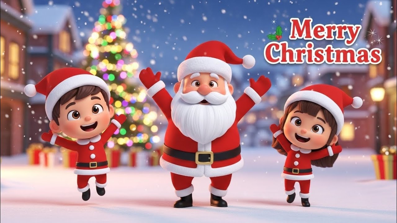 “Jump & Sing Christmas 🎄 | Santa Dance Song for Kids | 3D Cartoon Animation 2026” #USAKids