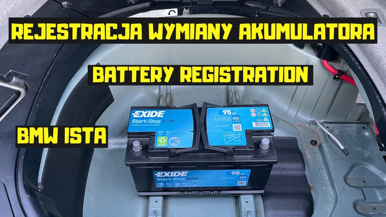BMW ISTA Rejestracja Akumulatora AGM Wymiana, START-STOP Battery Replacement | Battery Registration